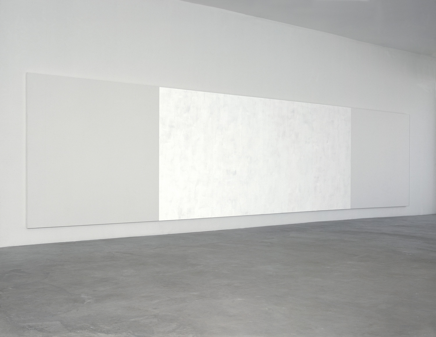 Mary Corse, Untitled (White Light Series), 1994. Glass microspheres in acrylic on canvas