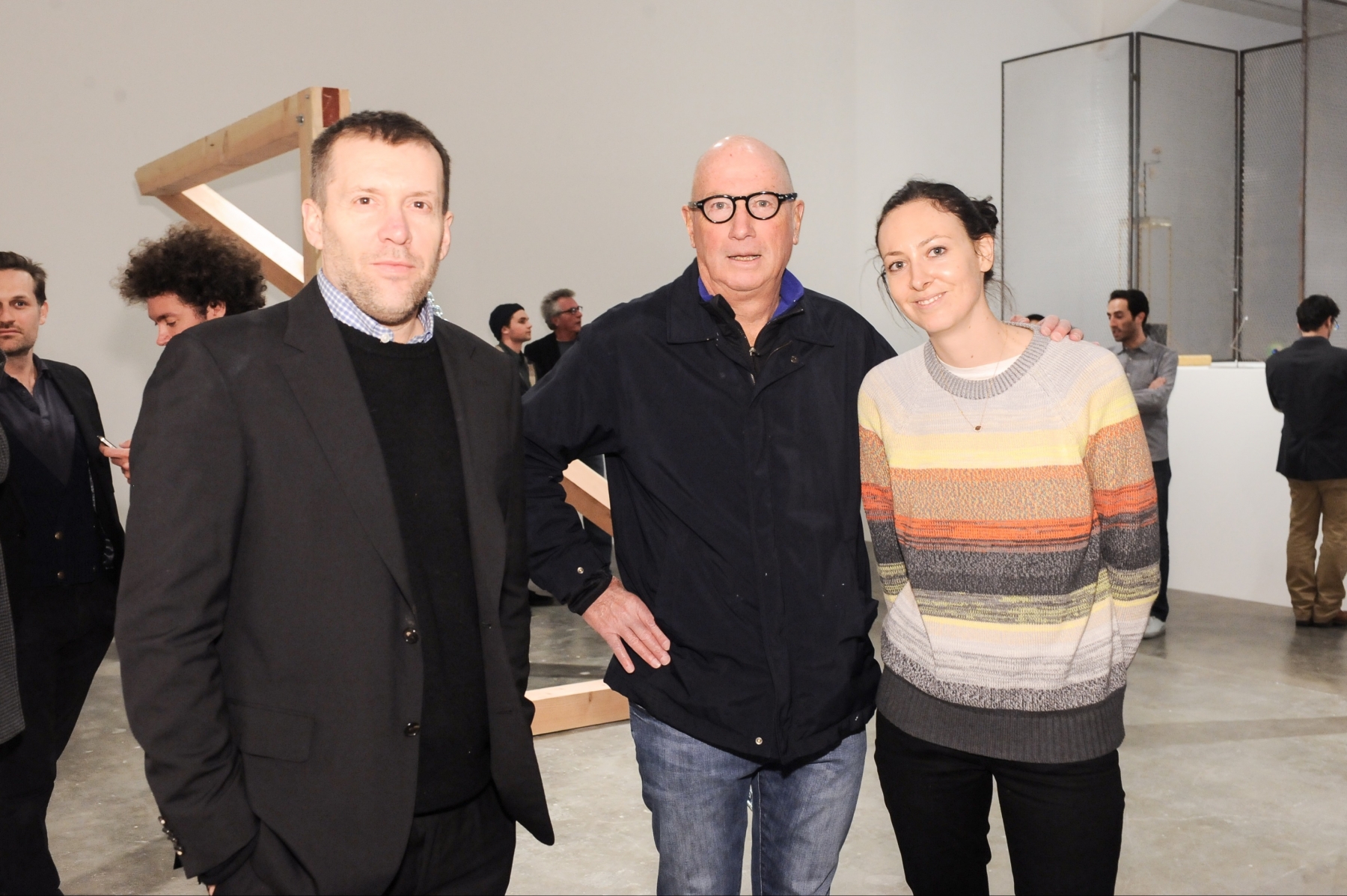 Bill Griffin, James Corcoran, and Maggie Kayne at the opening