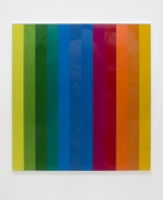 Hank Willis Thomas "People just like to look at me" (Spectrum IX), 2019 (variation without flash) UV print on retroreflective vinyl, mounted on Dibond