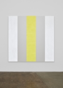 Mary Corse, Untitled (White/Yellow), 2015, Glass microspheres in acrylic on canvas