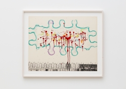 Kiki Kogelnik, Robot-Cloud, 1966, Acrylic, India ink, and color pencil on paper