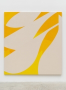 Sarah Crowner, Biking (Yellows), 2021, Acrylic on canvas, sewn