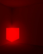 James Turrell, Munson, Red, 1968, Light Projection