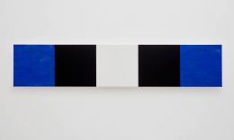 Mary Corse Untitled (Blue, Black, White, Beveled), 2010