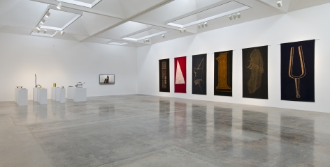 Installation view of "Giulia Piscitelli: Wide Rule" at Kayne Griffin Corcoran, Los Angeles