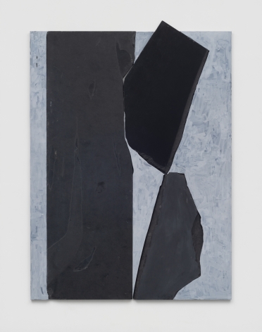 Sam Moyer Joan, 2021, Black slate, acrylic on plaster-coated canvas mounted to MDF