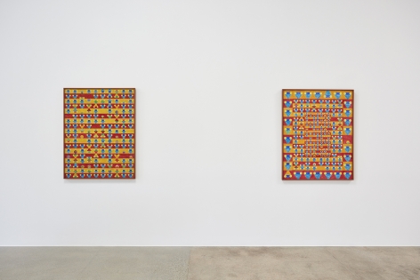 Installation view of "Tatsuo Kawaguchi: Early Work 1964-1975" from Kayne Griffin Corcoran, Los Angeles