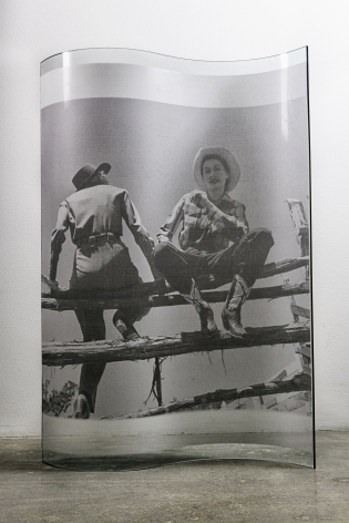Servane Mary, Untitled (Two Women on a Fence), 2015