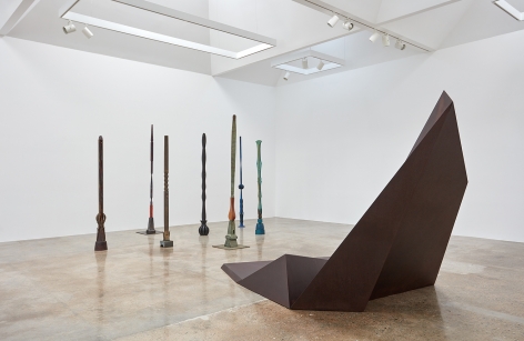Installation view of "Beverly Pepper: Selected Works 1968 - 2015" at Kayne Griffin Corcoran, Los Angeles.