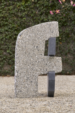 Sam Moyer, Bluestone Dependent 3, 2021, Belgian Bluestone and Concrete with Stone Aggregate