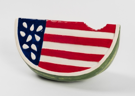 Hank Willis Thomas “This Ain’t America, You Can’t Fool Me”, 2020 Hand glazed ceramic