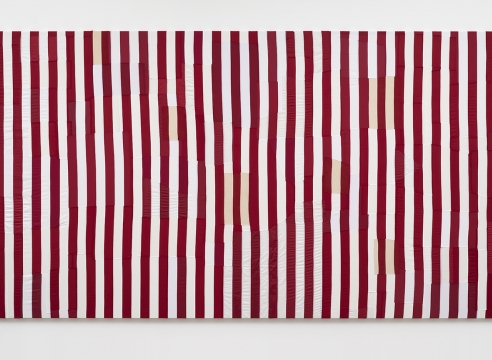 Hank Willis Thomas, Imaginary Lines, 2021, mixed media including U.S. flags